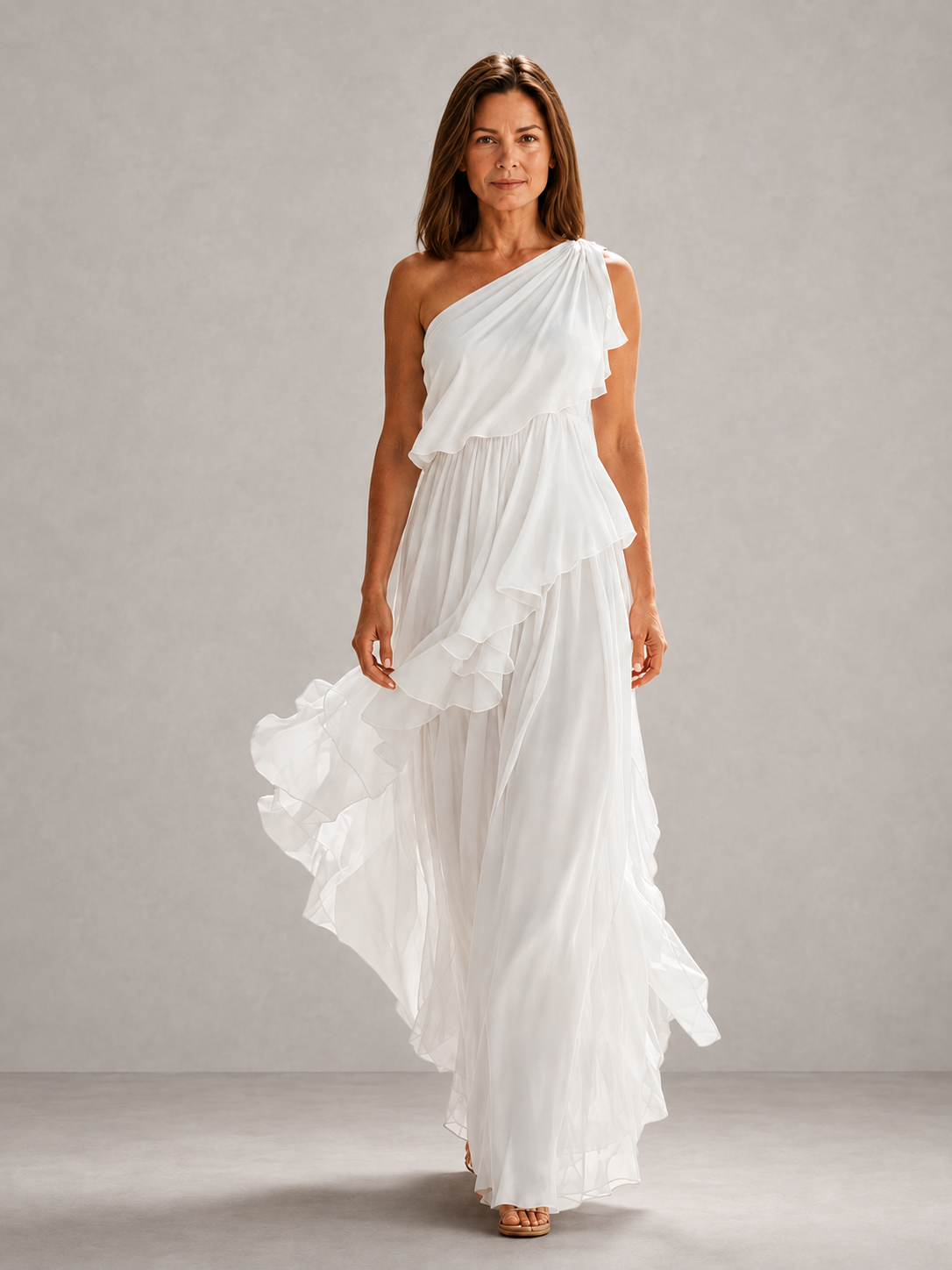 Scarlett | Ruffled One-Shoulder Maxi Dress
