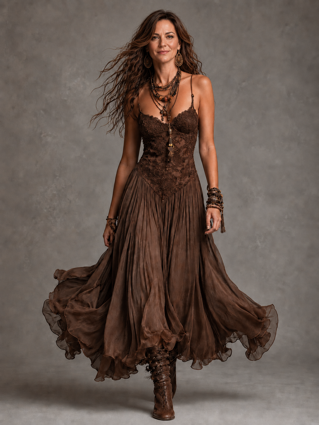 Olivia | Women's Lace Corset Maxi Dress