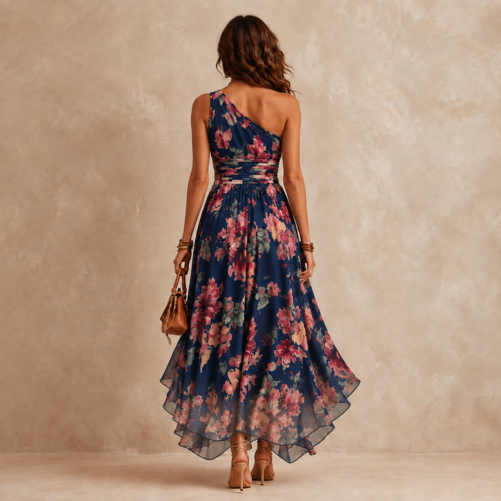Celeste | Eén-Schouder Bloemen Maxi