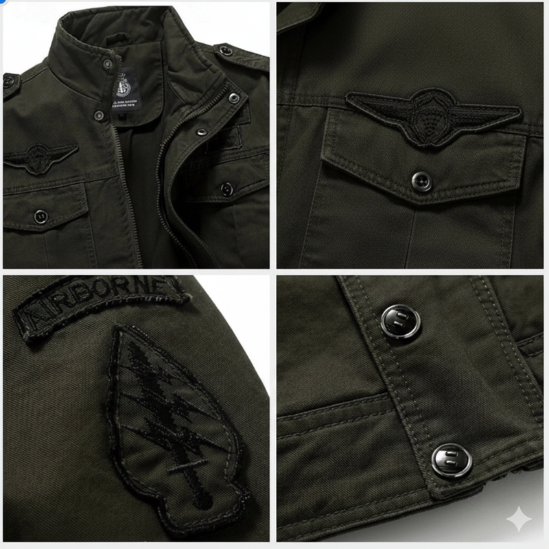 GESTRUCTUREERDE MILITAIRE JAS
