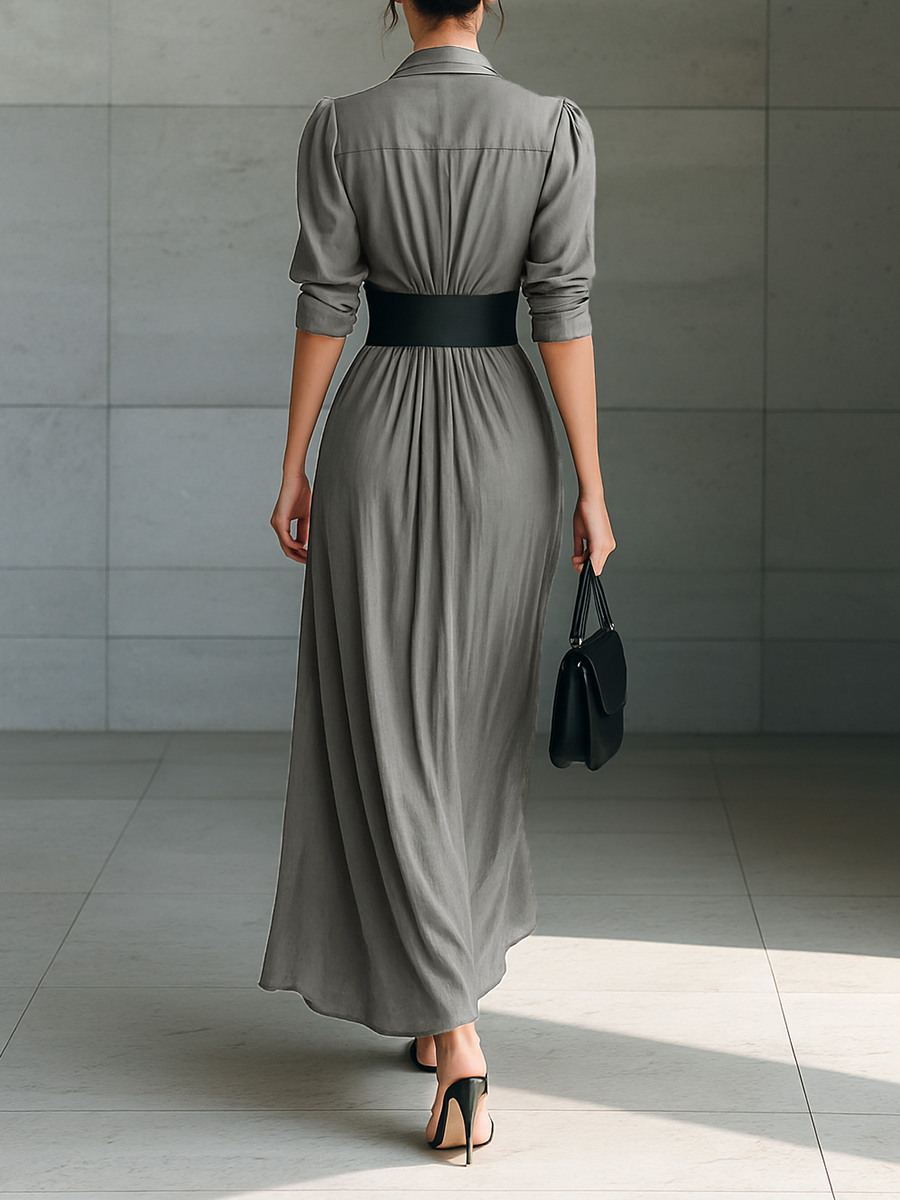 Zéphyrine | Lange Plissé Dress