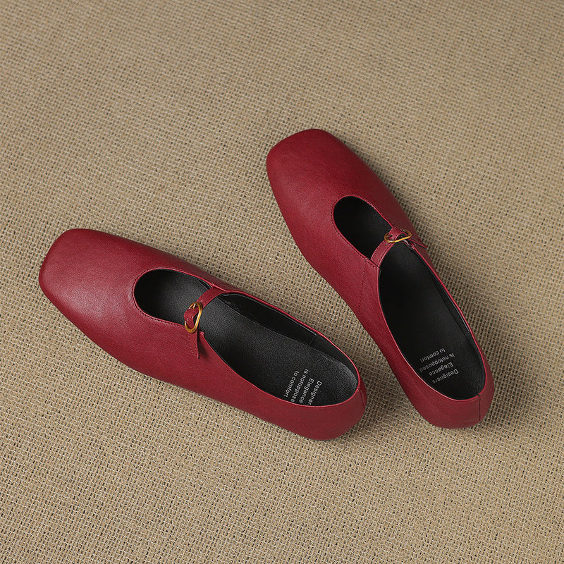 ÚNA | High-Vamp Mary Jane Flats