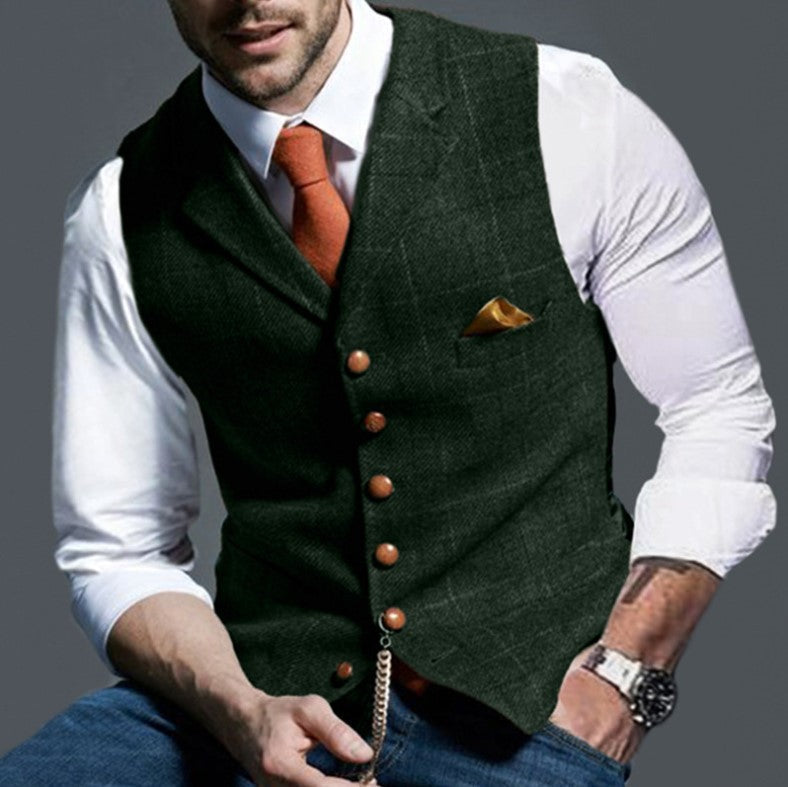 MARK | GETAILLEERD GILET MET KNOOPSLUITING