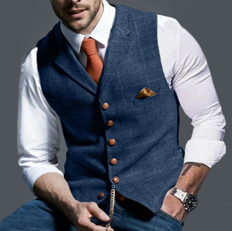MARK | GETAILLEERD GILET MET KNOOPSLUITING