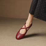 SINÉAD | Cross-Strap Mary Jane Flats