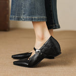 AGNES | Pointed-Toe Mary Jane Flats