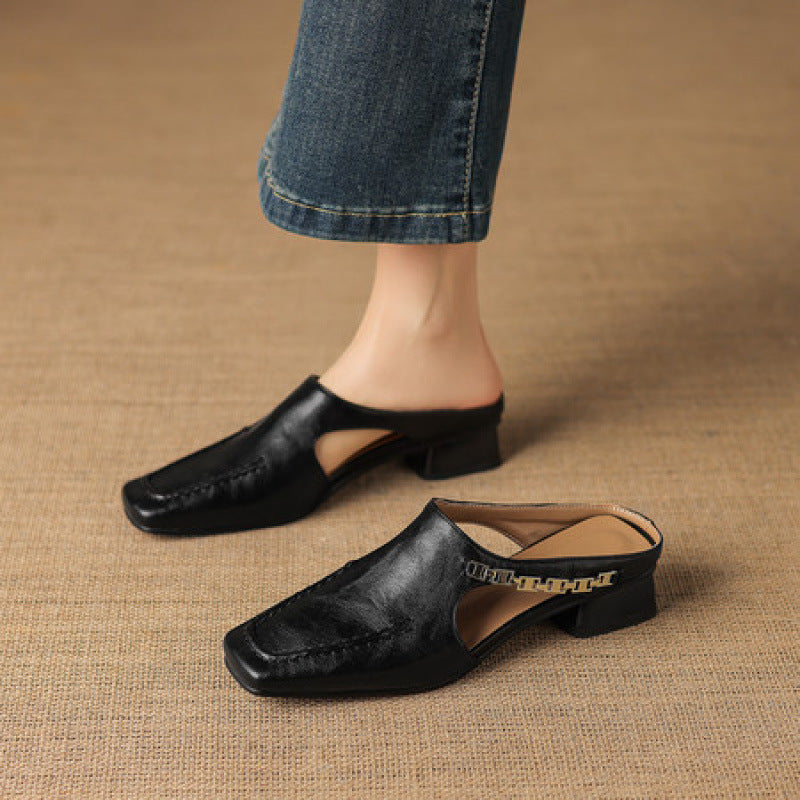 ÉADAOIN | Chain-Link Mary Jane Mules