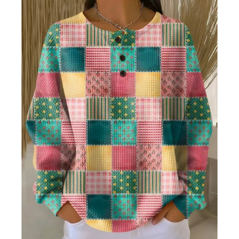 Yvette | Kleurrijke Patchwork Trui