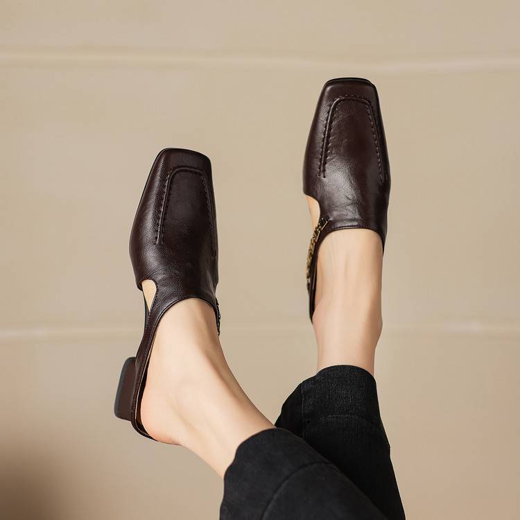 ÉADAOIN | Chain-Link Mary Jane Mules