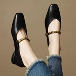CLODAGH | Square-Toe Mary Jane Flats