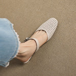EDITH | Perforated Mary Jane Mules