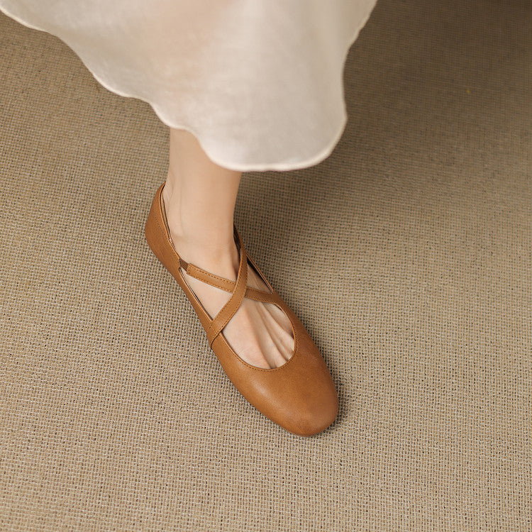 SINÉAD | Cross-Strap Mary Jane Flats