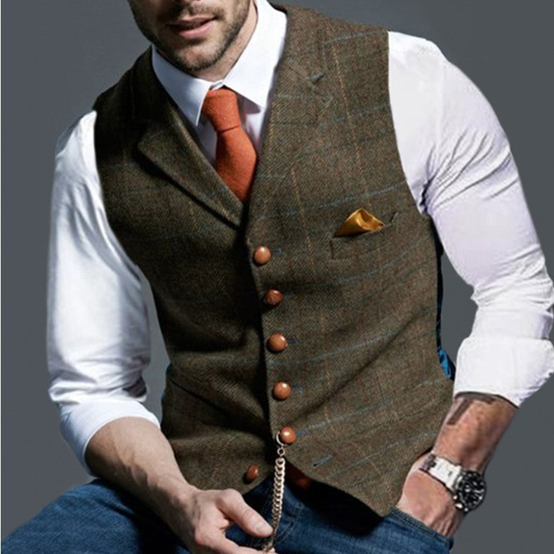 MARK | GETAILLEERD GILET MET KNOOPSLUITING