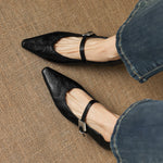 AGNES | Pointed-Toe Mary Jane Flats