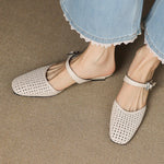 EDITH | Perforated Mary Jane Mules