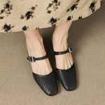 EDITH | Perforated Mary Jane Mules