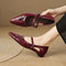 EITHNE | Pointed Lattice-Cut Mary Jane Flats
