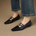CONSTANCE | Brogued Double-Strap Mary Jane Flats