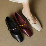 CLODAGH | Square-Toe Mary Jane Flats