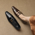 CONSTANCE | Brogued Double-Strap Mary Jane Flats