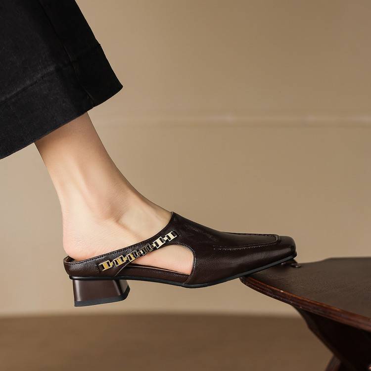ÉADAOIN | Chain-Link Mary Jane Mules