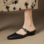 EDITH | Perforated Mary Jane Mules