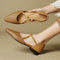 BEATRICE | Woven T-Strap Mary Jane Heels