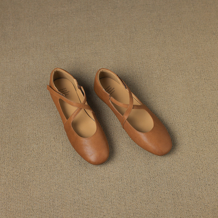 SINÉAD | Cross-Strap Mary Jane Flats