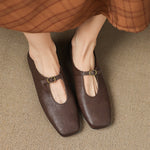 ÚNA | High-Vamp Mary Jane Flats