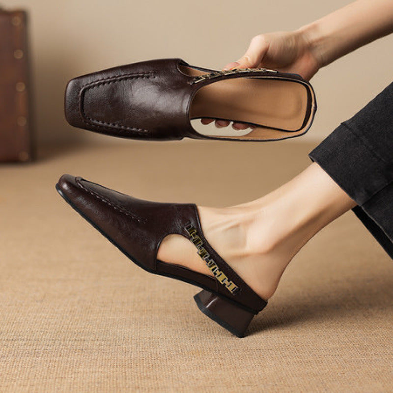 ÉADAOIN | Chain-Link Mary Jane Mules