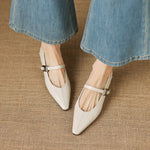 AGNES | Pointed-Toe Mary Jane Flats