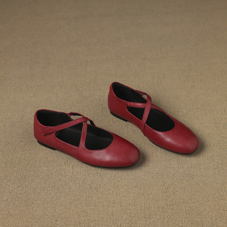 SINÉAD | Cross-Strap Mary Jane Flats