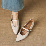 AGNES | Pointed-Toe Mary Jane Flats