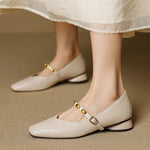 CLODAGH | Square-Toe Mary Jane Flats