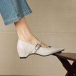 AGNES | Pointed-Toe Mary Jane Flats