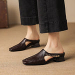 ÉADAOIN | Chain-Link Mary Jane Mules