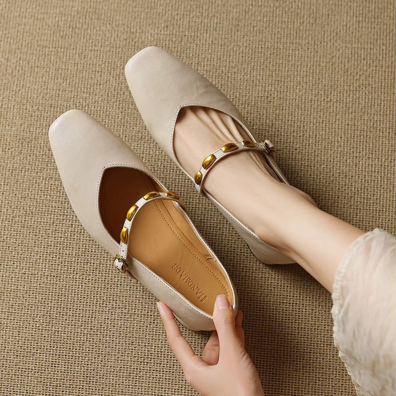 CLODAGH | Square-Toe Mary Jane Flats
