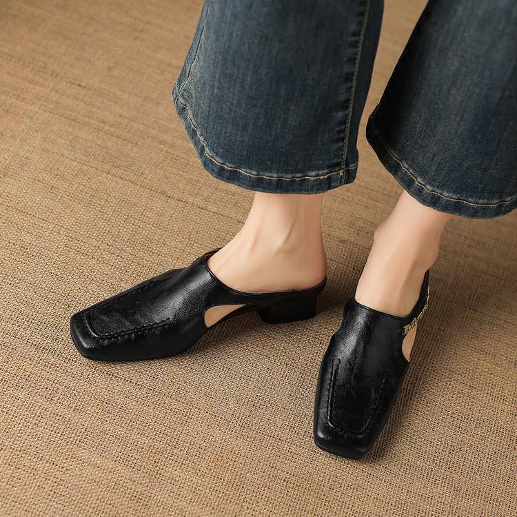 ÉADAOIN | Chain-Link Mary Jane Mules