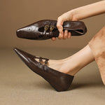 CONSTANCE | Brogued Double-Strap Mary Jane Flats
