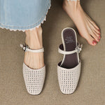 EDITH | Perforated Mary Jane Mules