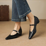 AGNES | Pointed-Toe Mary Jane Flats