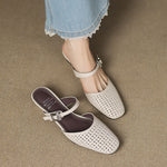 EDITH | Perforated Mary Jane Mules