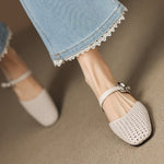 EDITH | Perforated Mary Jane Mules