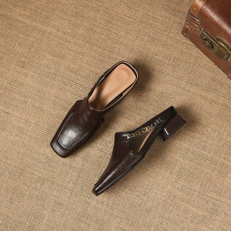 ÉADAOIN | Chain-Link Mary Jane Mules