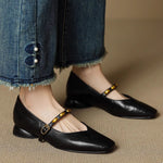 CLODAGH | Square-Toe Mary Jane Flats