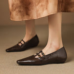 CONSTANCE | Brogued Double-Strap Mary Jane Flats
