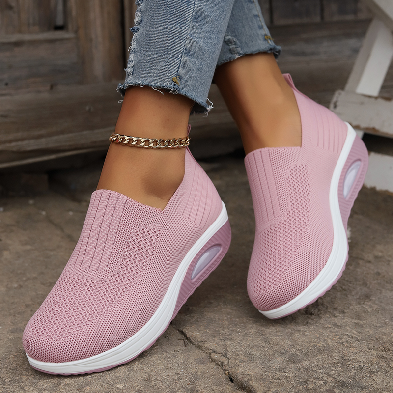 Wren | Knit Slip-On Platform Trainers