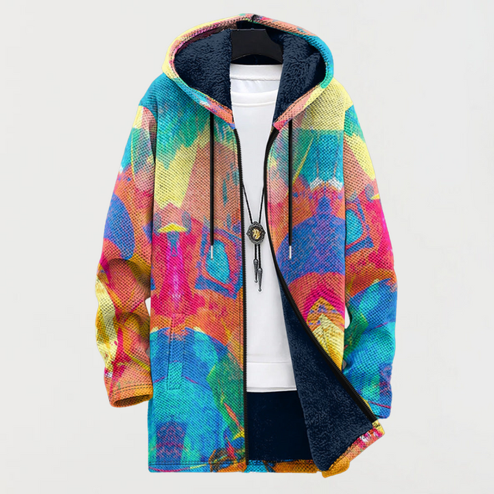 Emery | Hoodie met kleurrijk artistiek patroon