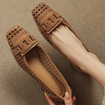 NIAMH | WOVEN SQUARE-TOE HEELS