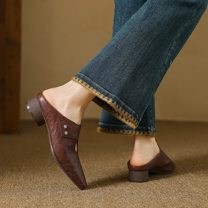DERVLA | Side-Strap Mary Jane Mules